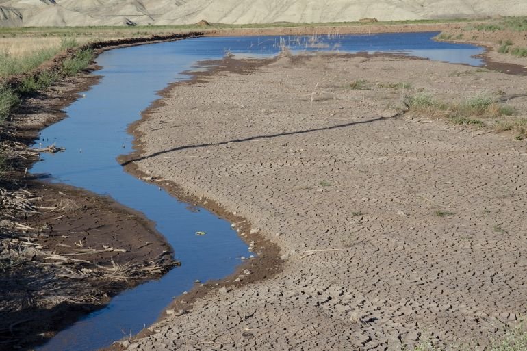 Dry ground small river on the desert - Iran; Shutterstock ID 35612020; purchase_order: aj; job: ; client: ; other: