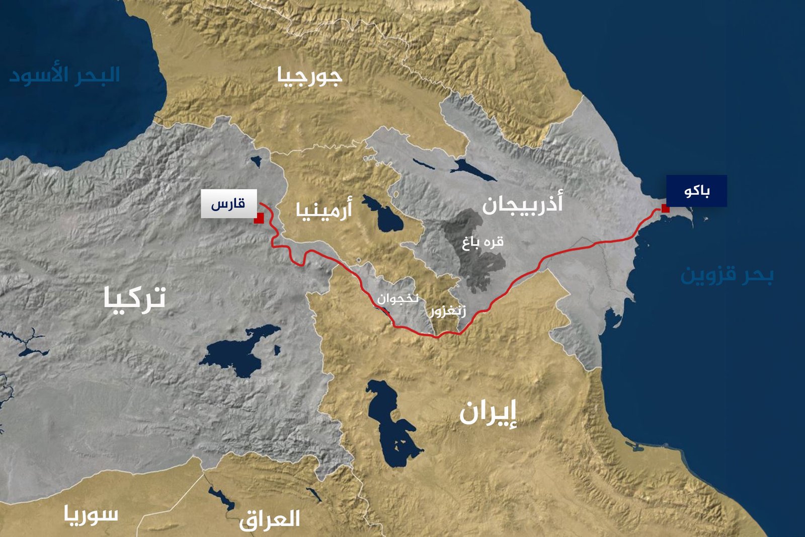أسباب رفض إيران لممر زنغزور بين أذربيجان وأرمينيا
