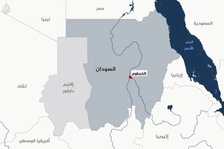 خريطة - السودان - إقليم دارفور -