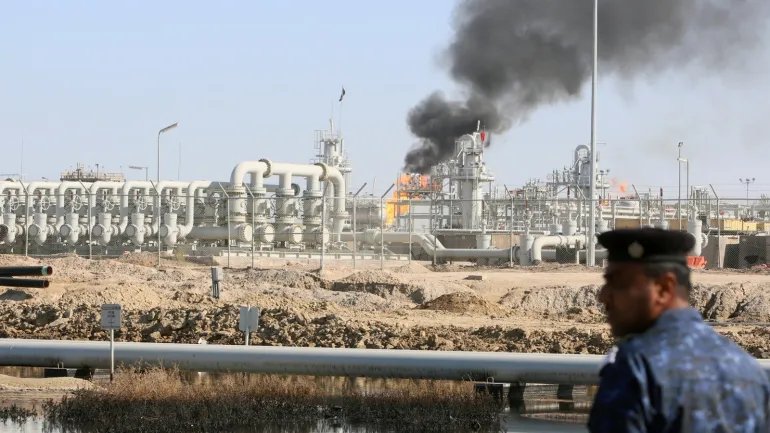 A policeman is seen at West Qurna-1 oil field, which is operated by ExxonMobil, in Basra, Iraq January 9, 2020. REUTERS/Essam al-Sudani