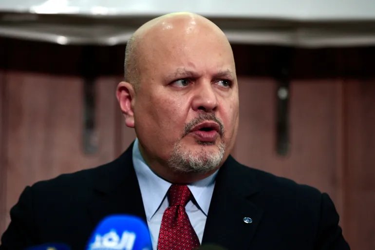 Prosecutor of the International Criminal Court (ICC) Karim Asad Ahmad Khan holds a press conference at the Ministry of Justice in the Sudanese capital Khartoum on August 12, 2021. Sudan and the International Criminal Court signed a cooperation deal that would pave the way for deposed autocrat Omar al-Bashir and his aides to be handed over to the Hague-based body. (Photo by Ebrahim HAMID / AFP)