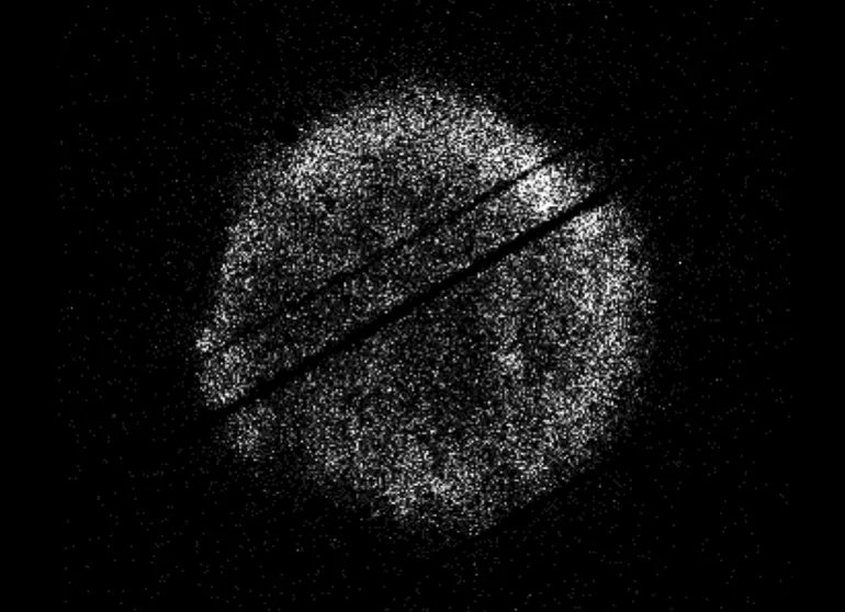 The X-ray Telescope aboard NASA’s Neil Gehrels Swift Observatory captured this image of Tycho’s supernova remnant on Wednesday, Aug. 26, 2026. The remnant lies about 13,000 light-years away in the northern constellation Cassiopeia. Each white dot represents an X-ray photon. The dark streaks across the image are artifacts of the imaging system.NASA/Swift