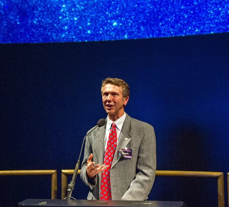 Neil Gehrels, who passed away in February 2017, shown here at a Smithsonian National Air and Space Museum event in Washington, D.C., 2015. (Image credit: Judith Clark/NASA Goddard)