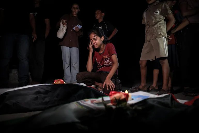 GAZA CITY, GAZA, PALESTINE - SEPTEMBER 5: Palestinians mourn over the bodies of their relatives recovered from the rubble of buildings targeted by Israeli military strikes in the Zeitoun neighborhood of Gaza City, Gaza, Palestine, on September 5, 2026. Following days of search and rescue operations by Palestinian Civil Defense teams that unearthed the bodies of more than 100 victims, including at least 70 children, grieving families gathered to claim the remains of their loved ones before funeral preparations. ( Khames Alrefi - Anadolu Agency )
