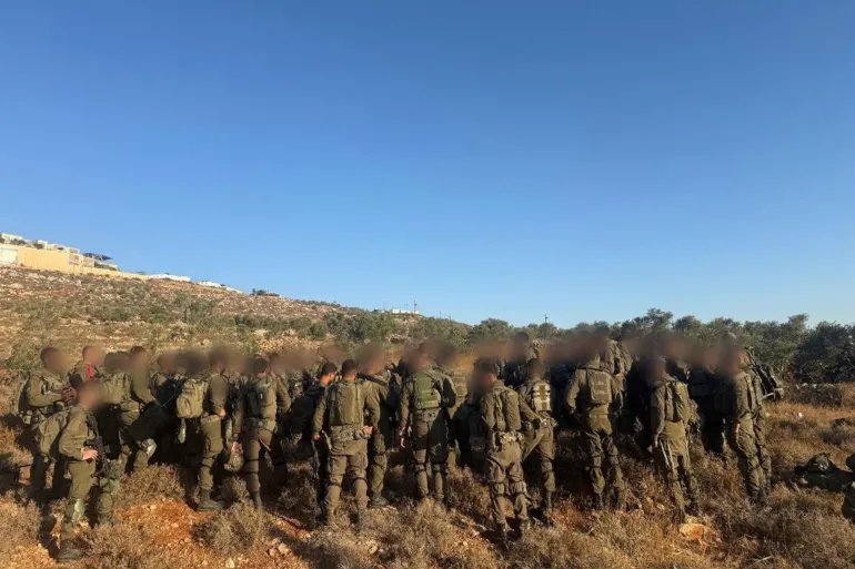 الانتشار العسكري الإسرائيلي على بلدة قصرة جنوب نابلس المصدر الجيش الإسرائيلي IDF