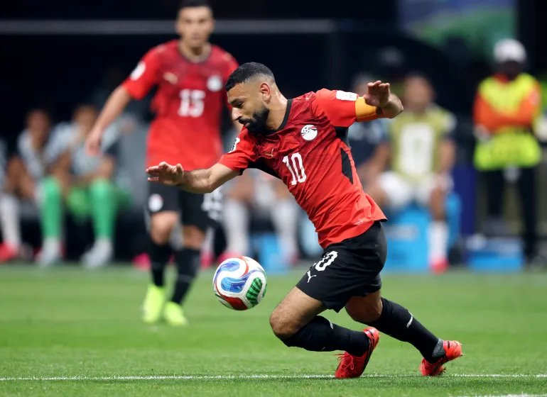 قائد منتخب مصر محمد صلاح خلال كأس العالم 2026 (رويترز)
