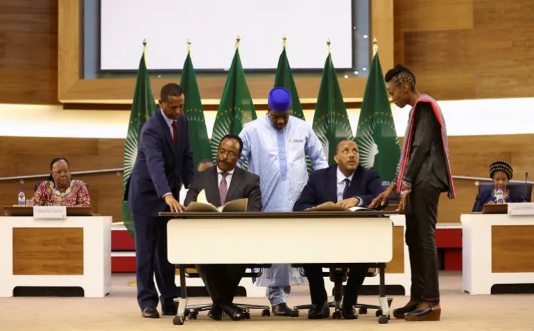 African Union envoy holds a news conference on Ethiopia peace talks