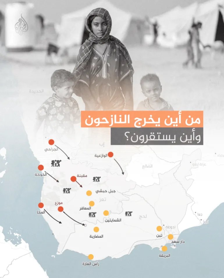 تصميم خاص - من أين يخرج النازحون وأين يستقرون؟