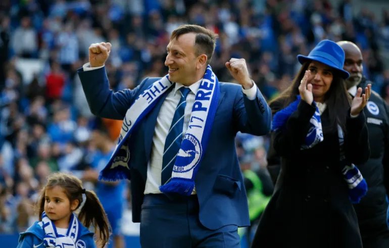 Britain Football Soccer - Brighton & Hove Albion v Bristol City - Sky Bet Championship - The American Express Community Stadium - 29/4/17 Brighton's Chairman Tony Bloom Mandatory Credit: Action Images / Paul Childs Livepic EDITORIAL USE ONLY. No use with unauthorized audio, video, data, fixture lists, club/league logos or "live" services. Online in-match use limited to 45 images, no video emulation. No use in betting, games or single club/league/player publications. Please contact your account representative for further details.